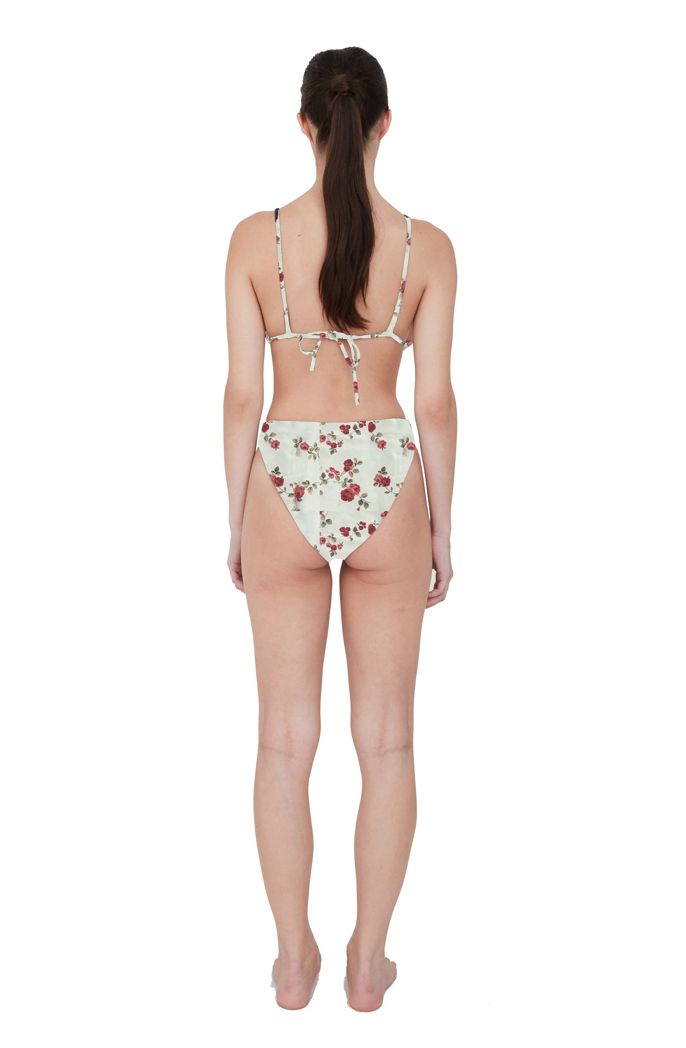 BO TRIANGLE PRINTED BIKINI TOP - ENGLISH ROSE