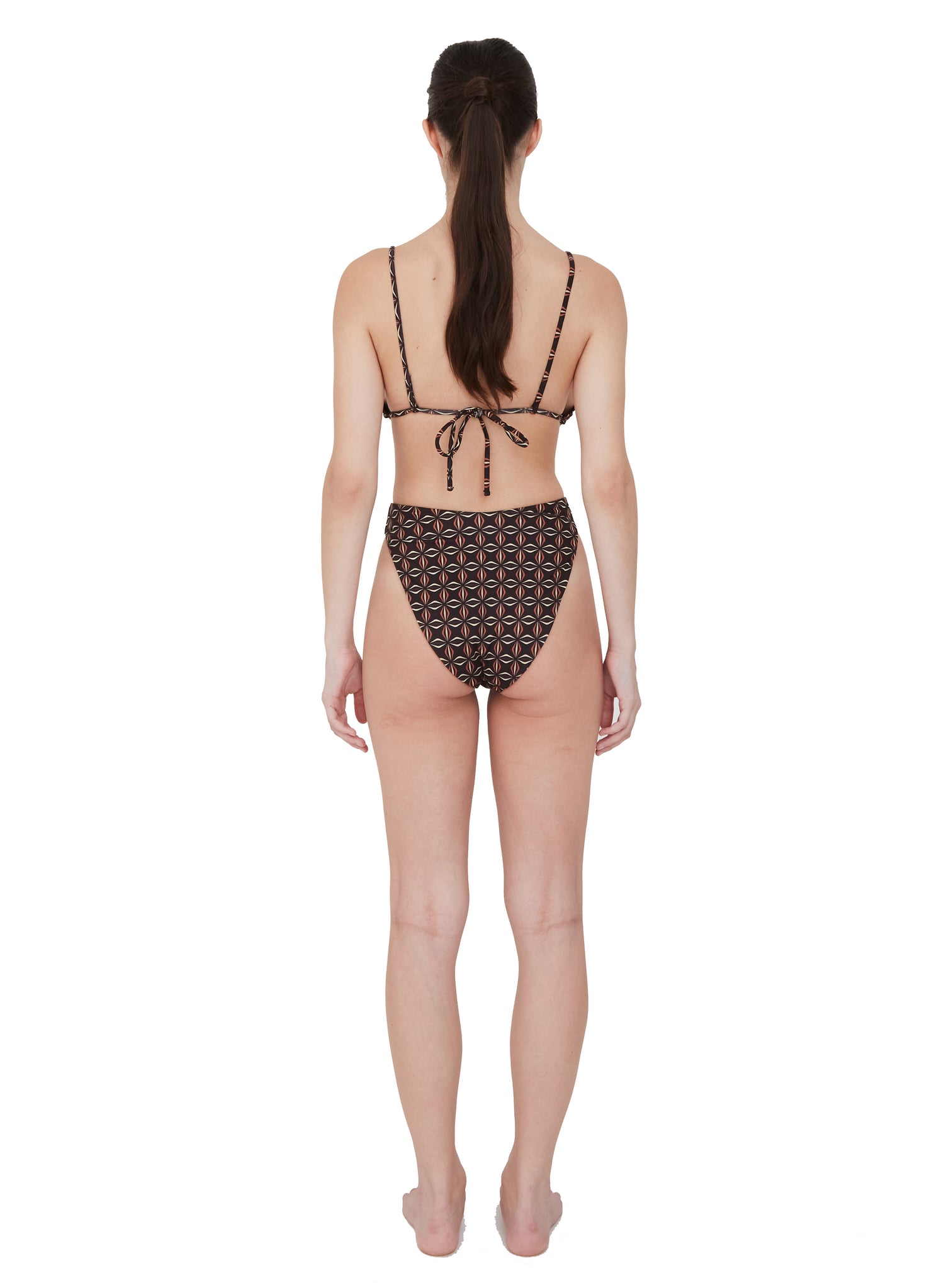 HIGH WAIST PRINTED BOTTOM - BLACK GEO PRINT